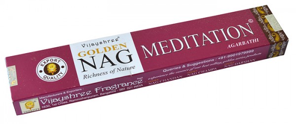 Vijashree Incense Golden Nag Meditation 15gr.