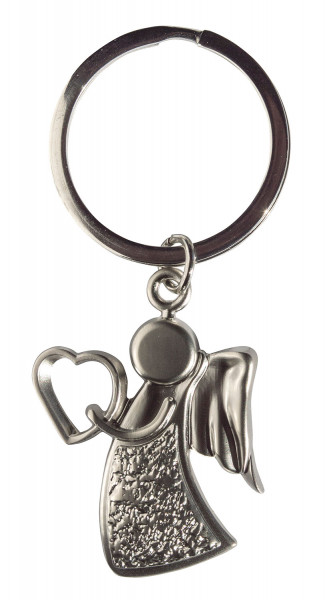 Schlüsselanhänger "Schutzengel mit Herz" Metall, 3x8cm