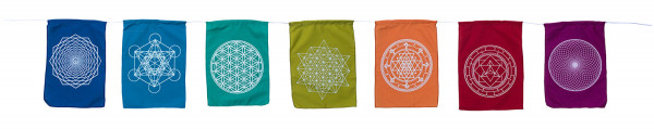 Flagge "Heilige Geometrie" Baumwolle bunt 20x130cm