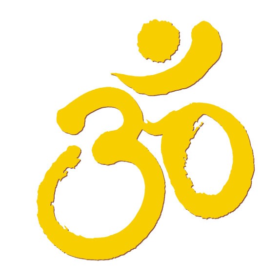 Aufkleber Set 4x3cm/1x7,5cm gold-transparent Om
