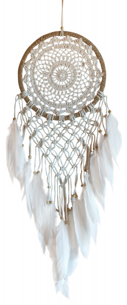 Traumfänger "Nature" Sisal 22cm mit gewebtem Netz, 22x75cm