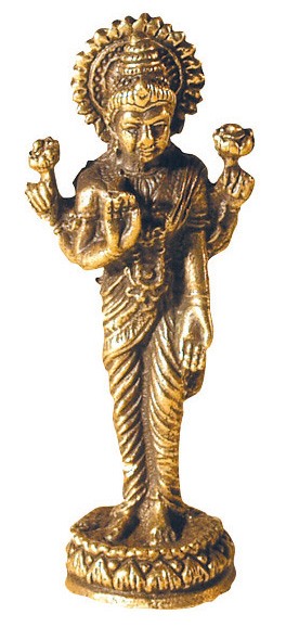 Lakshmi stehend Messing 3cm