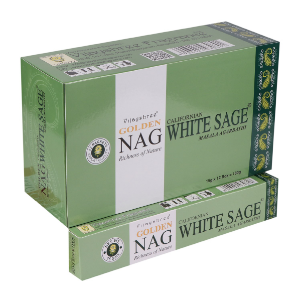 Vijayshree Incense "Golden Nag Californian White Sage" 15gr.