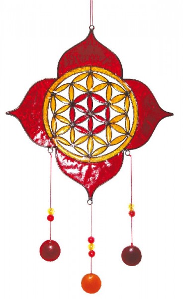 Spiritcatcher Lotus BDL Fiberglas rot 20x30cm