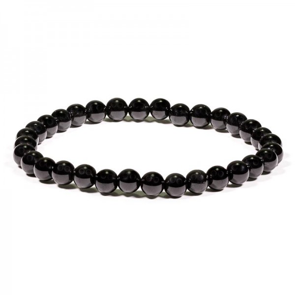 Armband schwarzer Turmalin-Perlen
