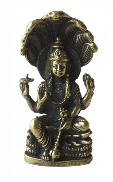 Vishnu auf Thron Messing 6cm