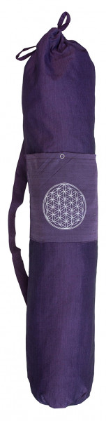 Yogatasche "Blume des Lebens" Baumwolle purple 20x80cm