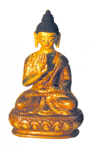 "Pancha Buddha Vairochana" Kupfer vergoldet 7,5cm