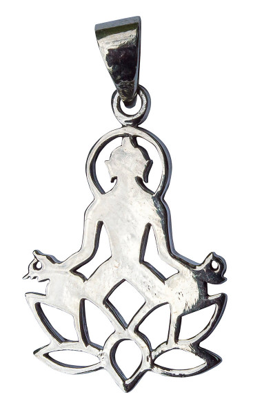Anhänger "Buddha Lotus" Silber 925 3,0cm 3,7g