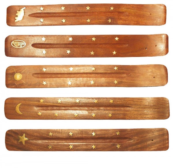 Räucherstäbchenhalter India Holz länglich 26cm