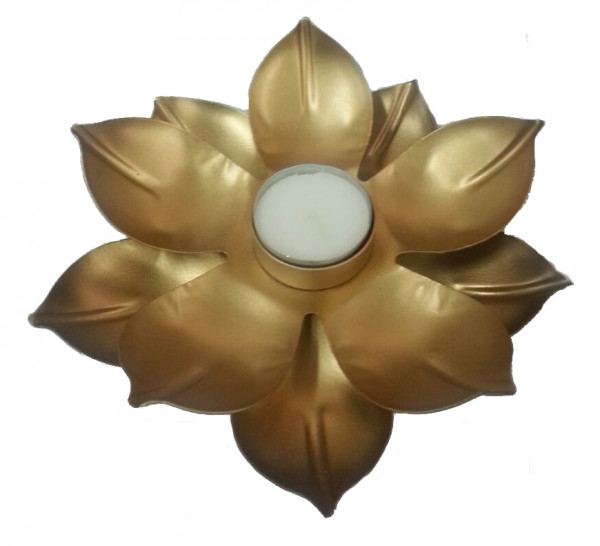 Teelichthalter "Lotus" Metall 18cm