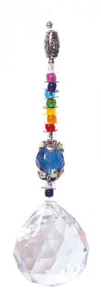 Suncatcher aus Glas und Metall 30 mm Kristall Kugel > 30% PbO