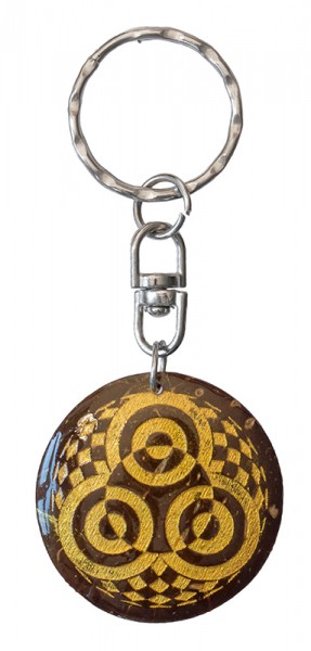 Schlüsselanhänger Kornkreis Ammersee Coconut lackiert 3,5cm