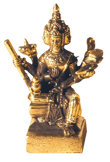 Brahma sitzend Messing 3cm