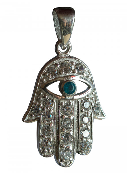 Anhänger "Hand of Fatima" 18 Zirkonia 2,0x1,7cm Silber 925 2,5g