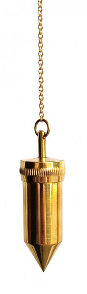 Pendel aus Messing "2 in 1" (aufschraubbar) 6x1,5cm (inneres Pendel 3,5x1,5cm)