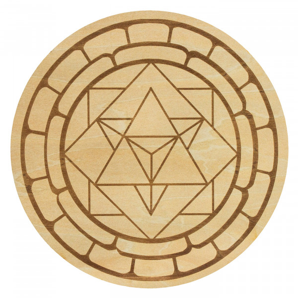 Untersetzer "Merkabah" Lindenholz gelasert 20cm