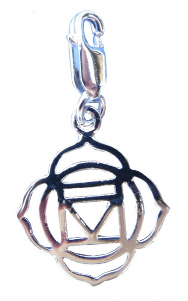 Anhänger Karabiner Muladhara Chakra 1,4cm Silber 925