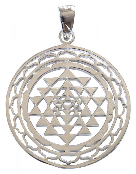 Anhänger "Shri-Yantra" filigran Silber 925 3cm, 5,4g