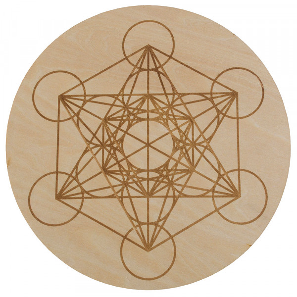Untersetzer "Metatron" Lindenholz gelasert 10cm