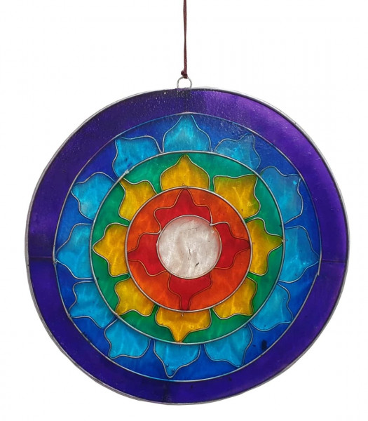 Suncatcher "Lotus Chakra Rainbow" Resin multicolour 17cm
