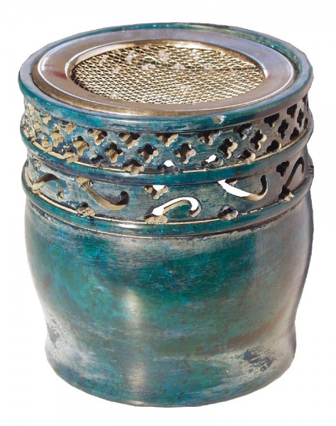 Räuchergefäß Jali türkis 9x10cm Speckstein
