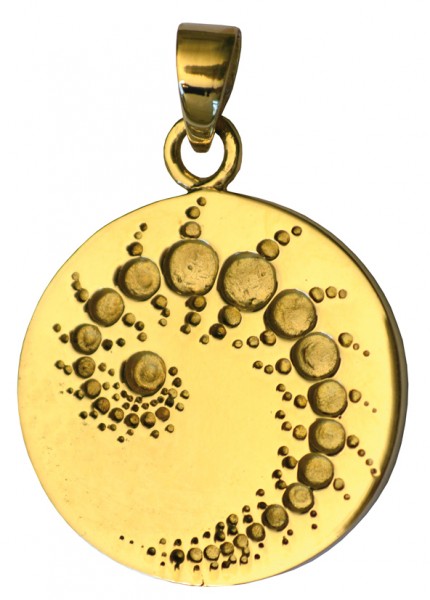 Anhänger Kornkreis Julia-Fraktal Messing