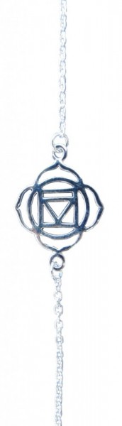 Armband Muladhara Chakra 1,4cm Silber 925 mit 20cm Silberkette