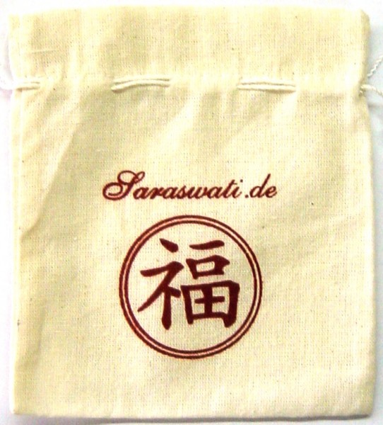 Baumwollsäckchen (100% Baumwolle) Happiness 3er Set natur 10x12cm