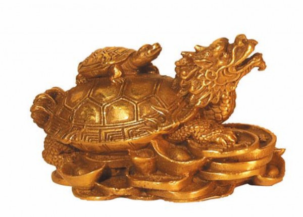 "Drachenschildkröte" Messing 6x3cm