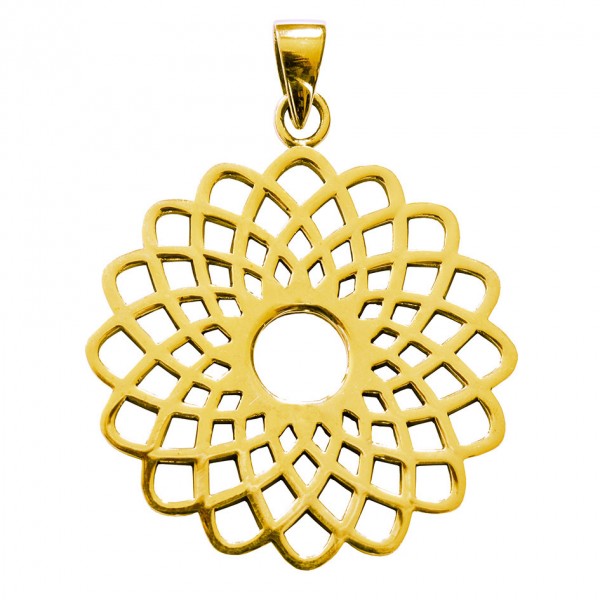 Anhänger Sahasrara Lotus Messing 3,6g.