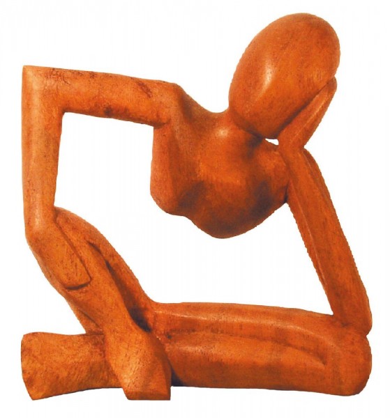 Denker nach links gelehnt Holz braun 15x15cm