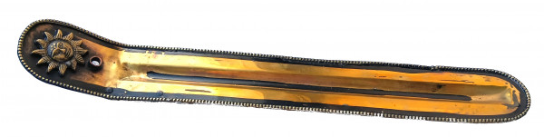 Räucherstäbchenhalter "Sonne" Kupfer, Goldfarben 27x4cm (handmade in Nepal)